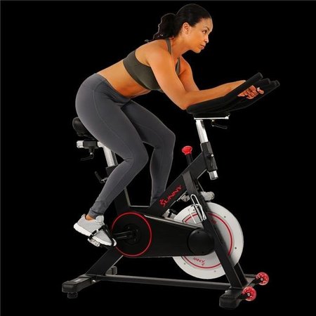 SUNNY HEALTH & FITNESS Sunny Health & Fitness SF-B1805 Magnetic Belt Drive Indoor Cycling Bike with High Weight Capacity & Tablet Holder SF-B1805